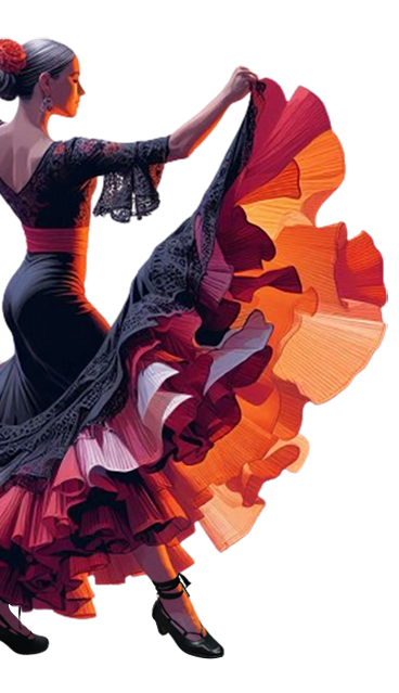 ceci est une image d'une danseuse de flamenco